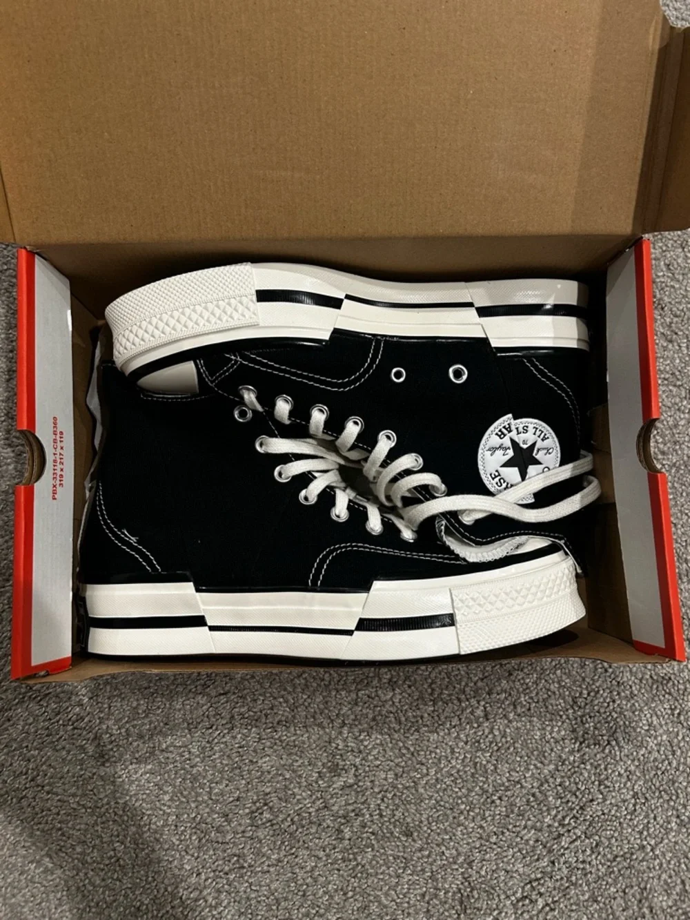 Converse Black and White High Top Canvas Sneakers - Picture 1 of 4